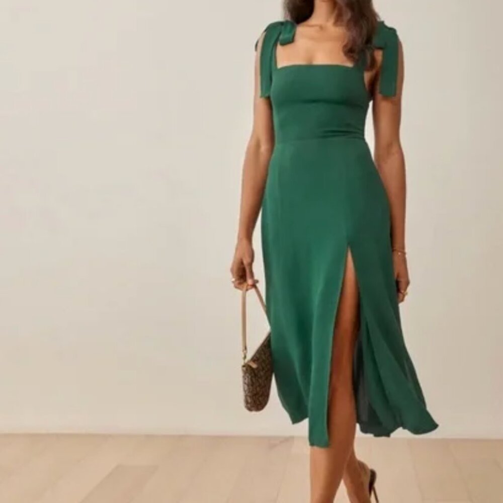 Reformation Twilight Dress in Green